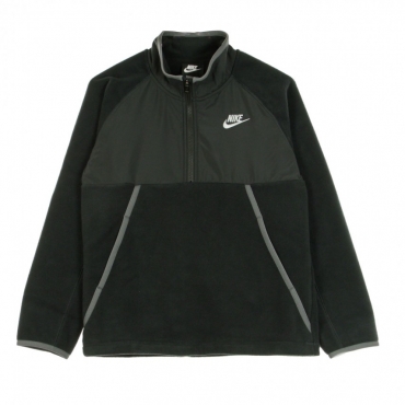 felpa collo alto ragazzo sportswear winterized BLACK/BLACK/LT SMOKE GREY