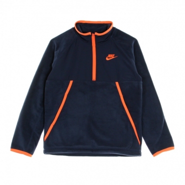 felpa collo alto bambino sportswear winterized MIDNIGHT NAVY/HYPER CRIMSON