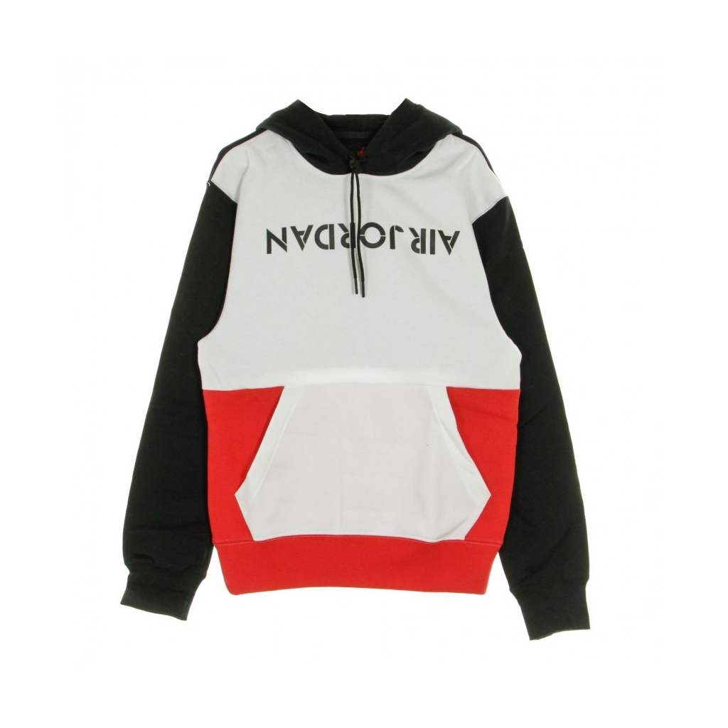 felpa cappuccio uomo aj4 graphic hoodie WHITE/BLACK/UNIVERSITY RED