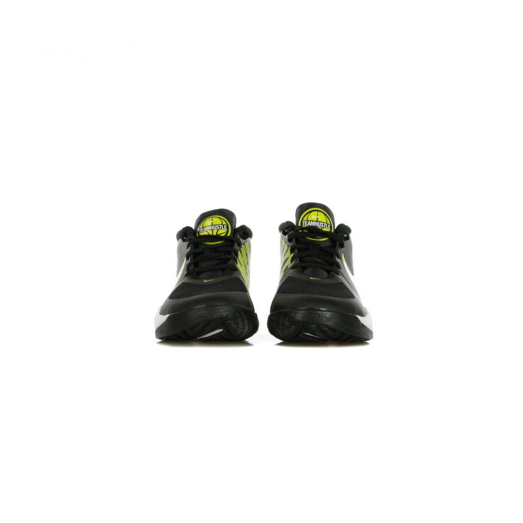 scarpa alta ragazzo team hustle d9 gs BLACK/HIGH VOLTAGE/LT SMOKE GREY