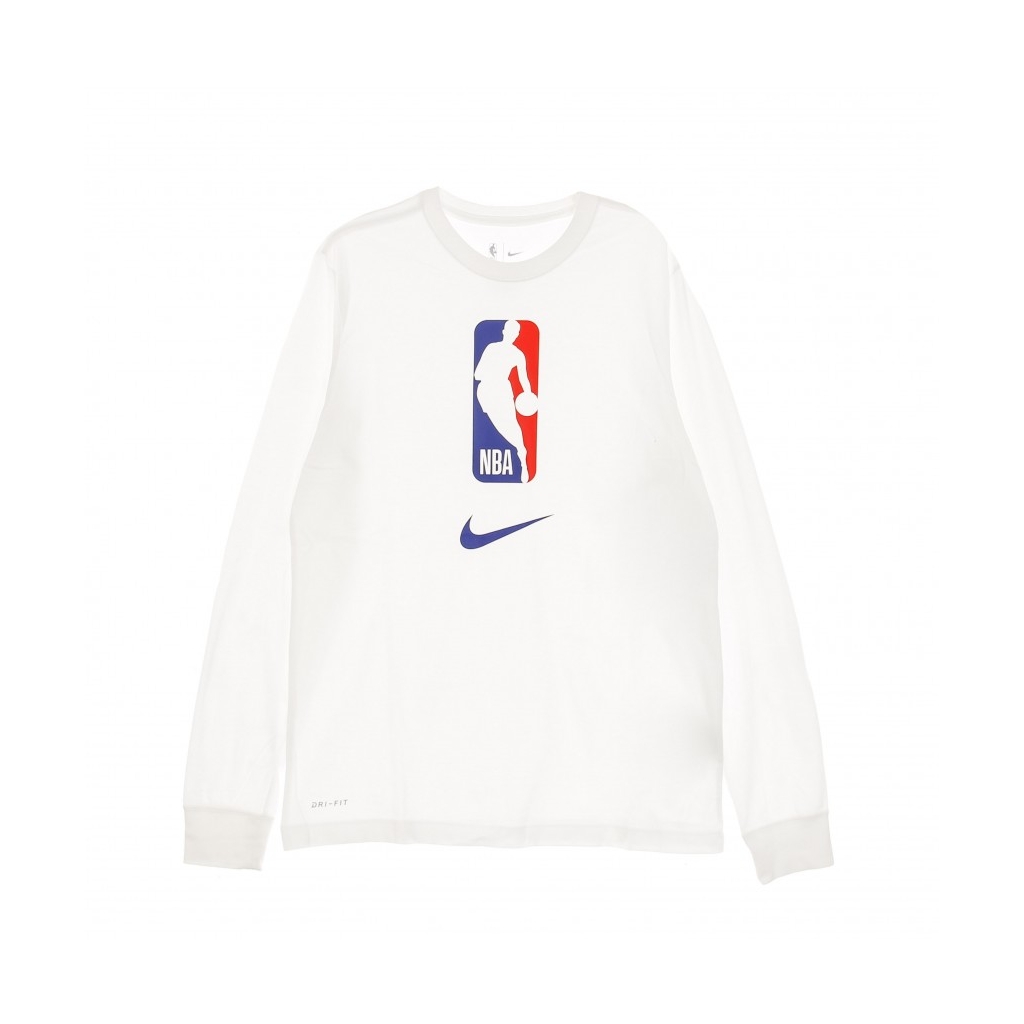 maglietta manica lunga uomo nba team 31 dry fit tee WHITE Bowdoo