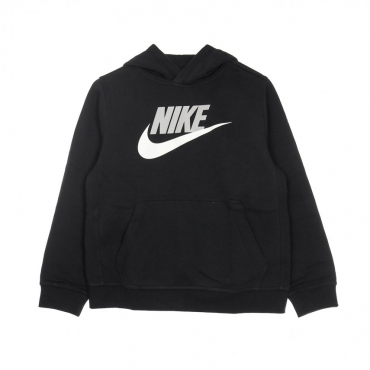 felpa cappuccio ragazzo sportswear club hybrid BLACK/LT SMOKE GREY