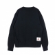 felpa girocollo uomo graphic fleece crew BLACK