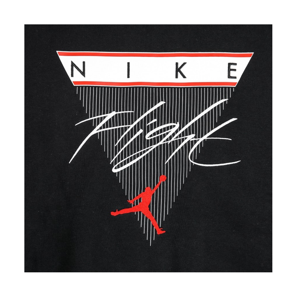 felpa girocollo uomo graphic fleece crew BLACK