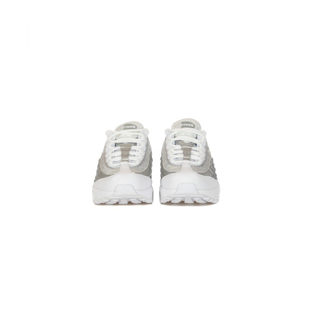 scarpa bassa donna wmns air max 95 WHITE/WHITE/METALLIC SILVER
