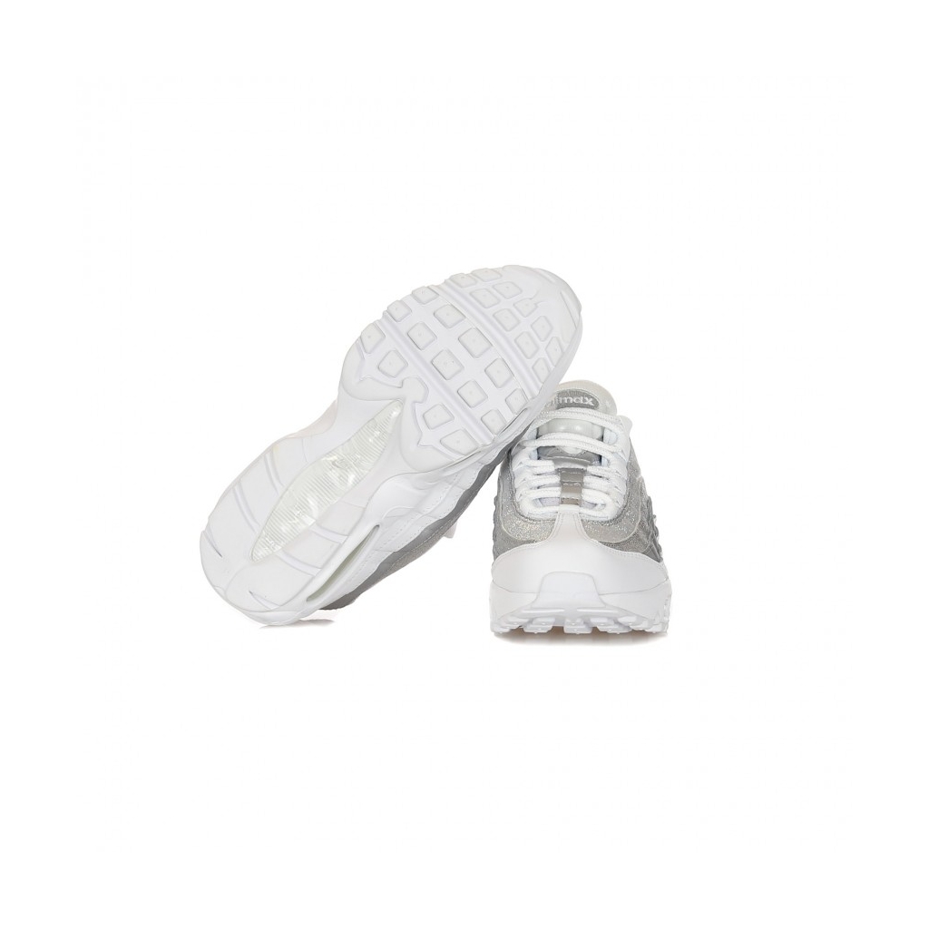 scarpa bassa donna wmns air max 95 WHITE/WHITE/METALLIC SILVER
