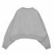 felpa girocollo corta donna sportswear crew trend DK GREY HEATHER/WHITE