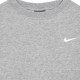 felpa girocollo corta donna sportswear crew trend DK GREY HEATHER/WHITE