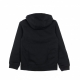 felpa cappuccio bambino b sportswear club pullover hoodie BLACK/WHITE