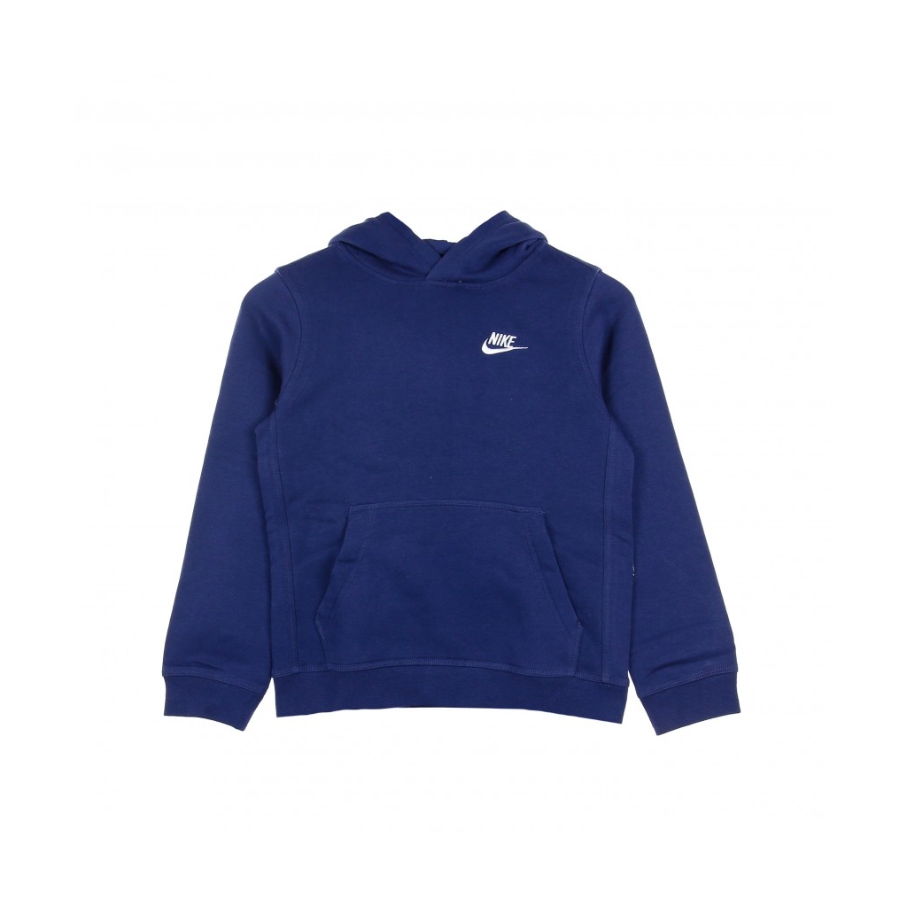 felpa cappuccio bambino b sportswear club pullover hoodie MIDNIGHT NAVY/WHITE