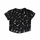 maglietta corta ragazza g sportswear tee crop swooshes BLACK