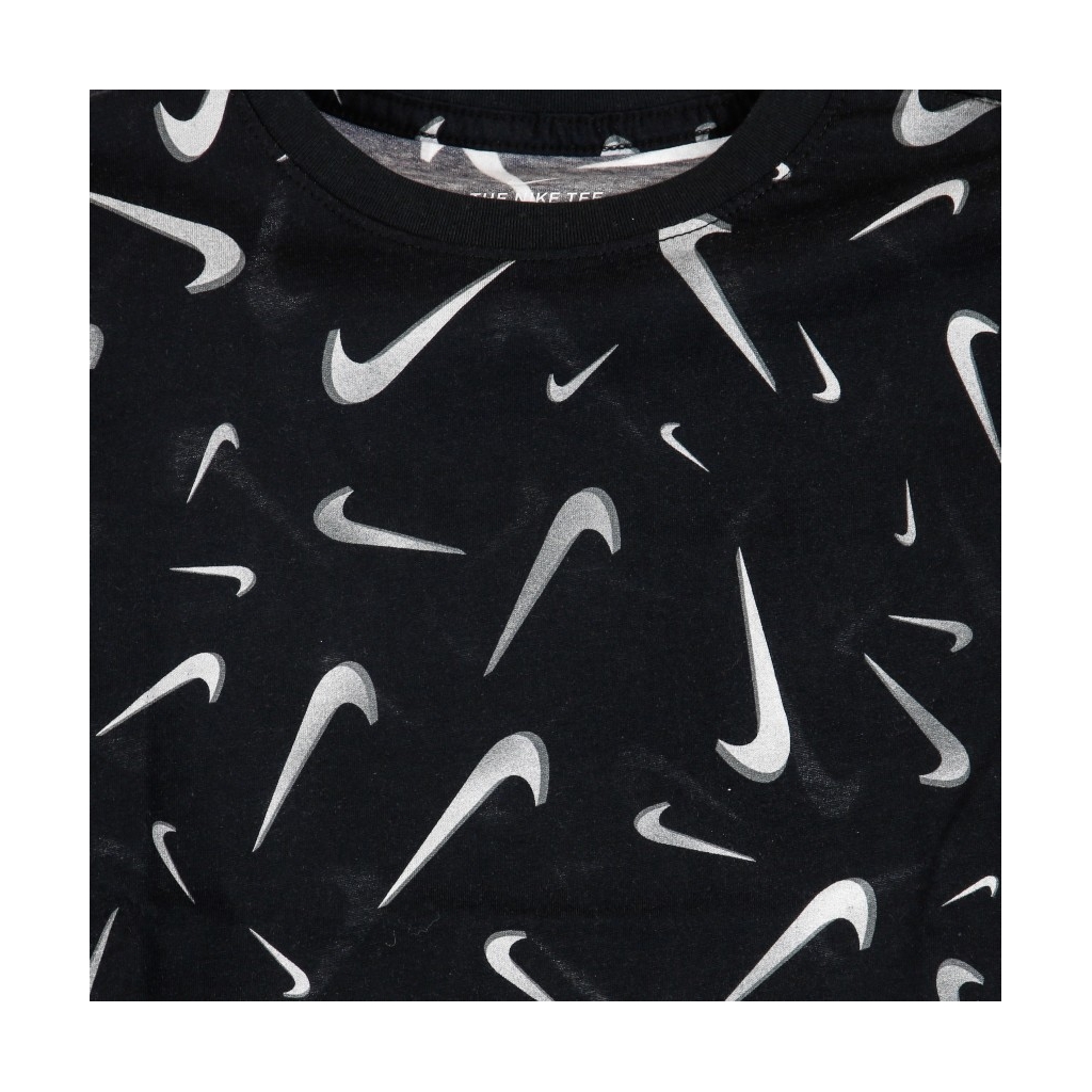 maglietta corta ragazza g sportswear tee crop swooshes BLACK