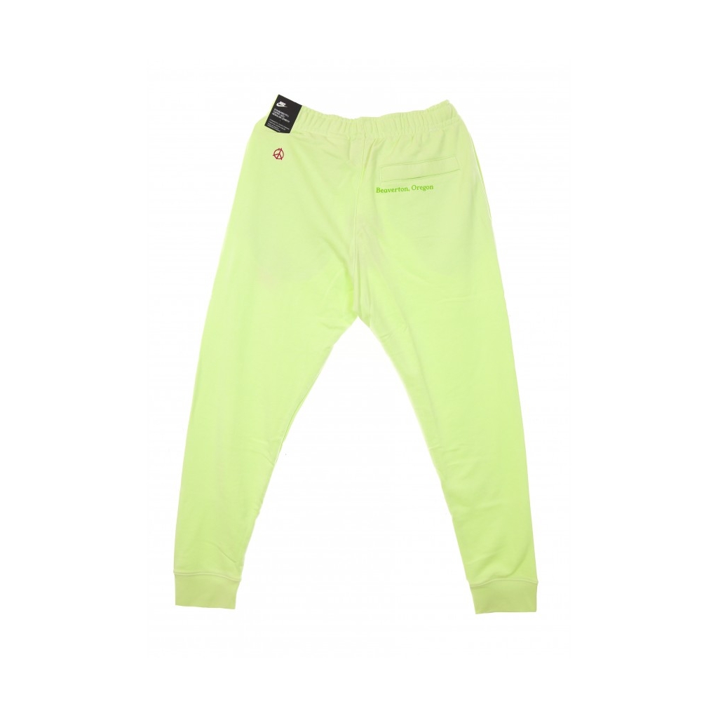 pantalone tuta leggero uomo m sportswear cuffed french terry pant world tour LT LIQUID LIME