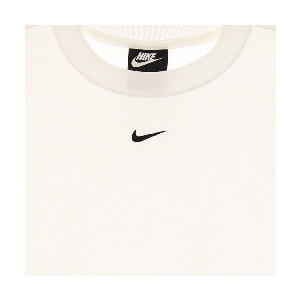maglietta donna sportswear essential top WHITE/BLACK