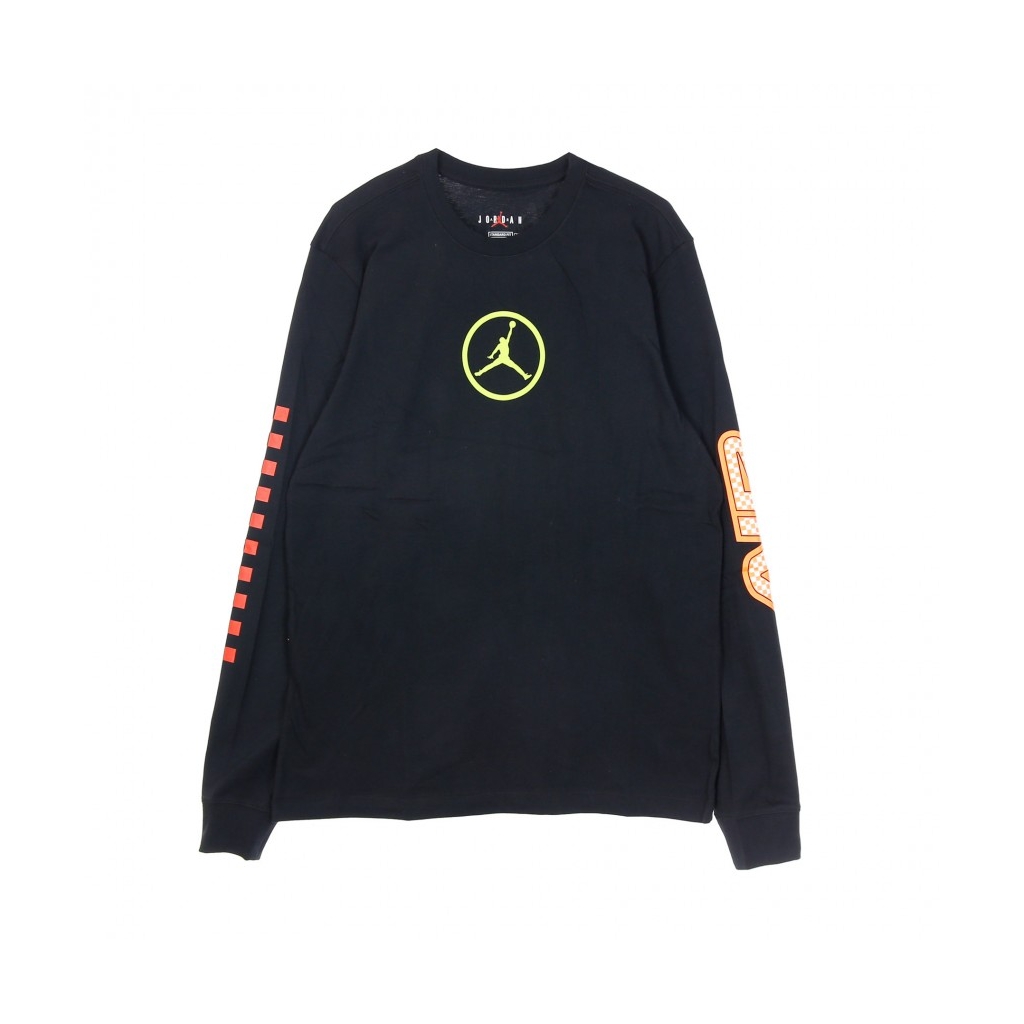 maglietta manica lunga uomo m sport dna hybrid l/s crew BLACK
