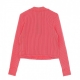 maglietta manica lunga donna w sportswear air mock l/s rib FIREBERRY/BRIGHT MANGO/WHITE