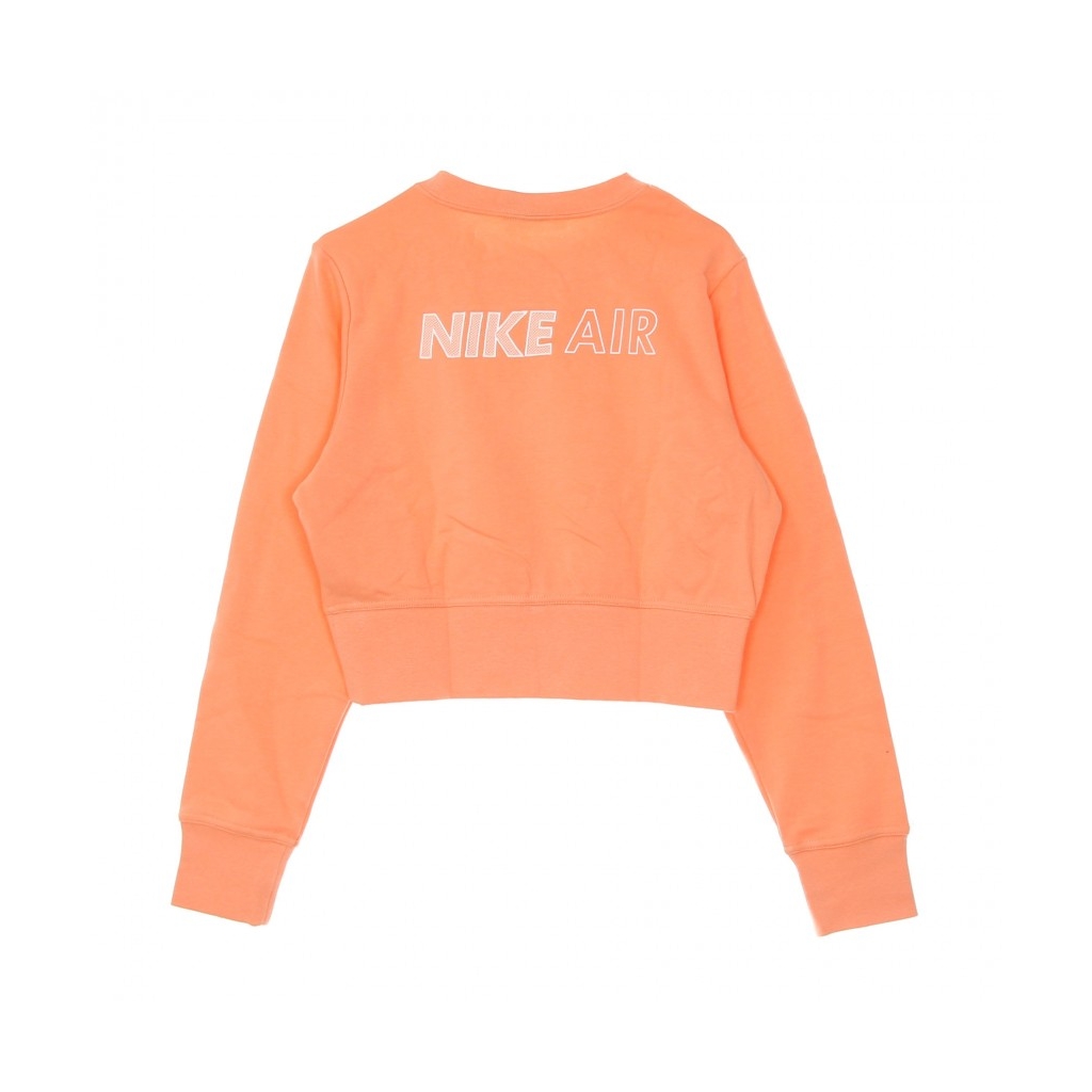 felpa girocollo corta donna sportswear air crew CRIMSON BLISS/WHITE