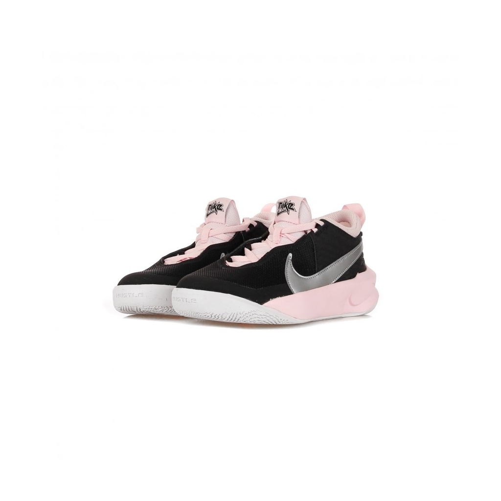 scarpa bassa ragazzo team hustle d 10 gs BLACK/METALLIC SILVER/PINK FOAM/WHITE
