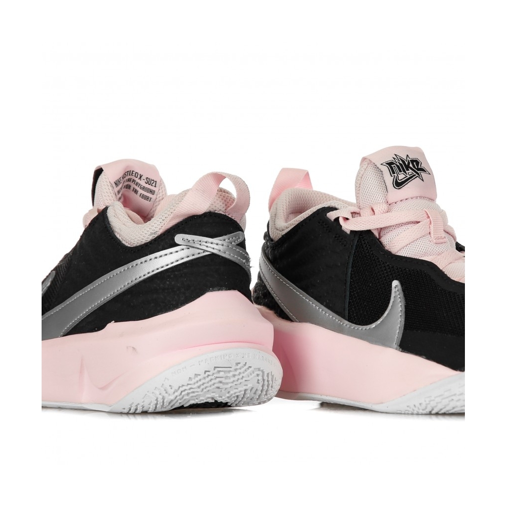 scarpa bassa ragazzo team hustle d 10 gs BLACK/METALLIC SILVER/PINK FOAM/WHITE