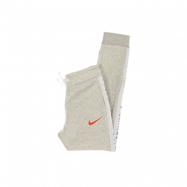 pantalone tuta leggero bambino b sportswear fleece swoosh pant GREY HEATHER/BRIGHT CRIMSON