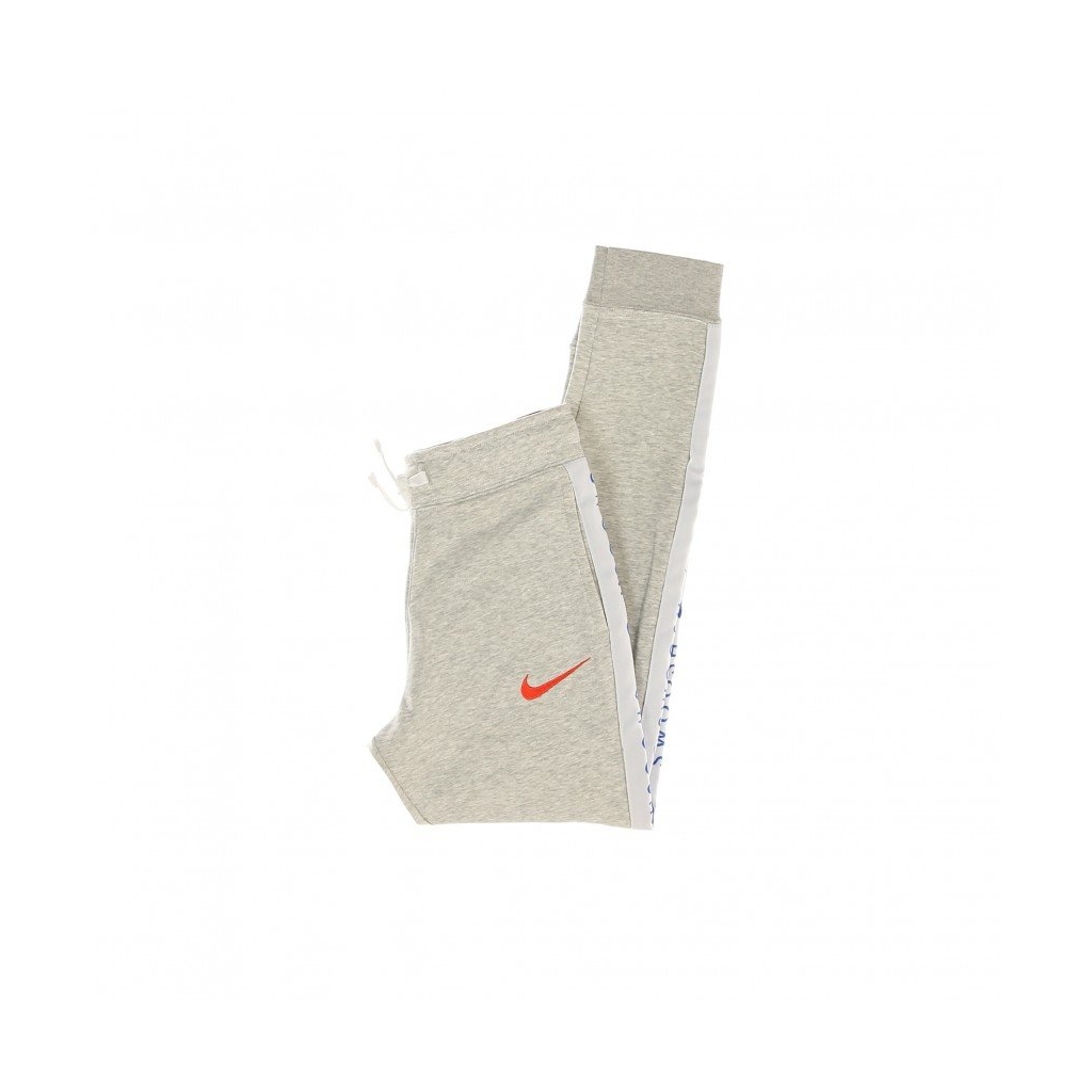 pantalone tuta leggero bambino b sportswear fleece swoosh pant GREY HEATHER/BRIGHT CRIMSON