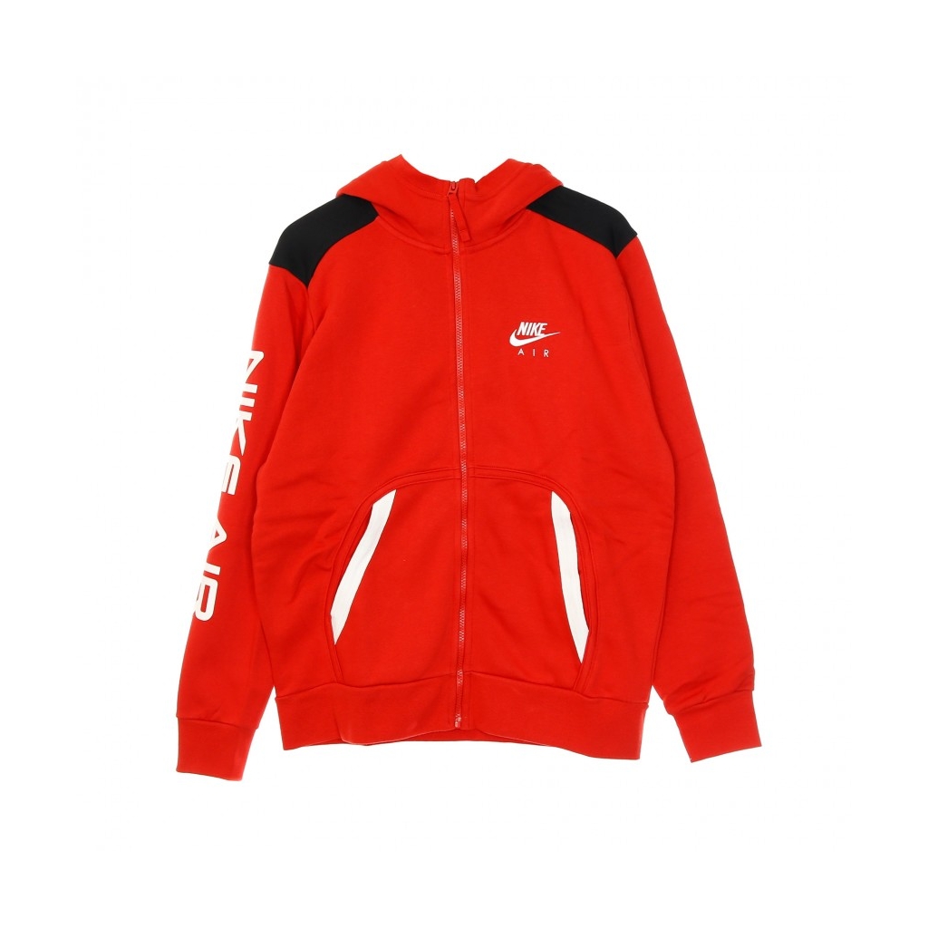 felpa cappuccio zip uomo sportswear air hoodie UNIVERSITY RED/BLACK/WHITE