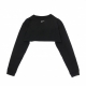 maglietta manica lunga corta donna w sportswear top l/s crop print BLACK