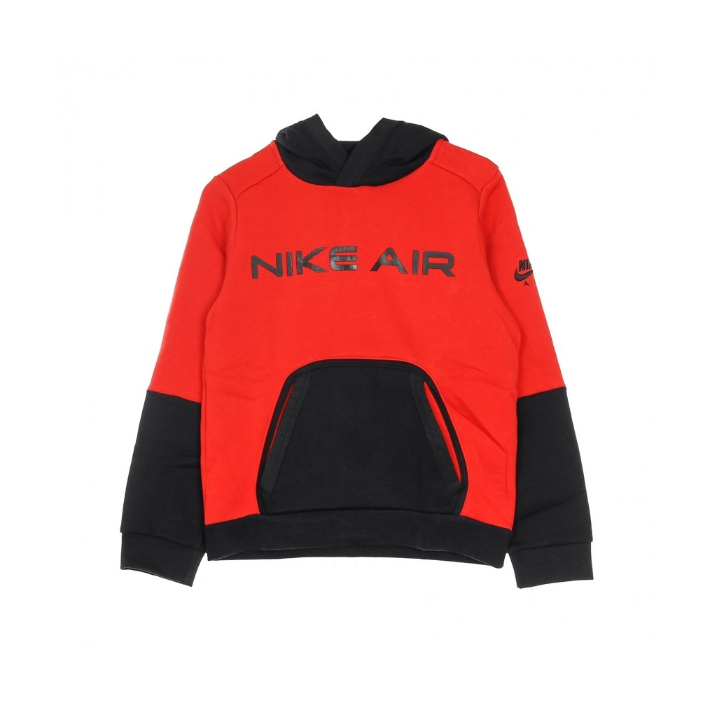 felpa cappuccio ragazzo air hoodie UNIVERSITY RED/BLACK/BLACK