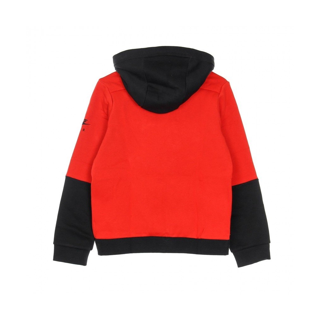 felpa cappuccio ragazzo air hoodie UNIVERSITY RED/BLACK/BLACK