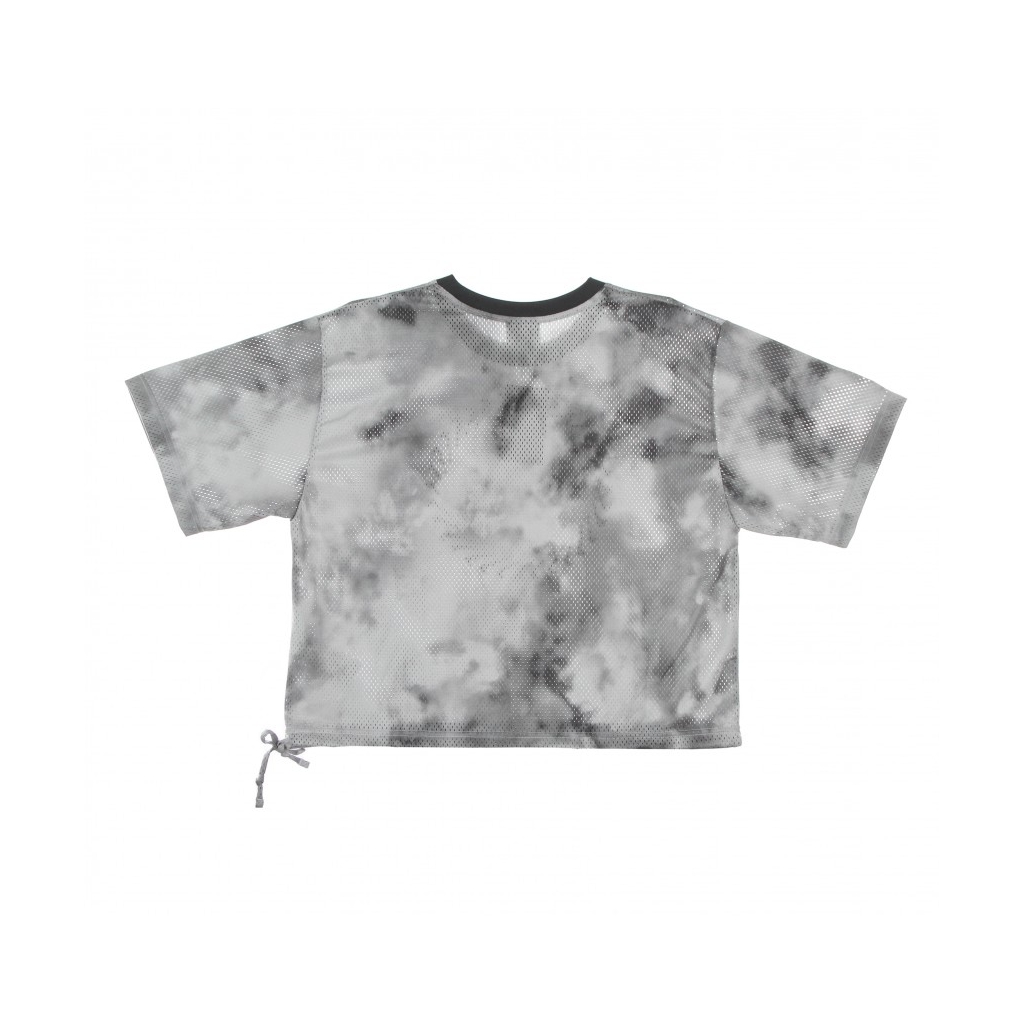 maglietta donna w sportswear icon clash ss top mesh allover print SMOKE GREY/IRON GREY/IRON GREY