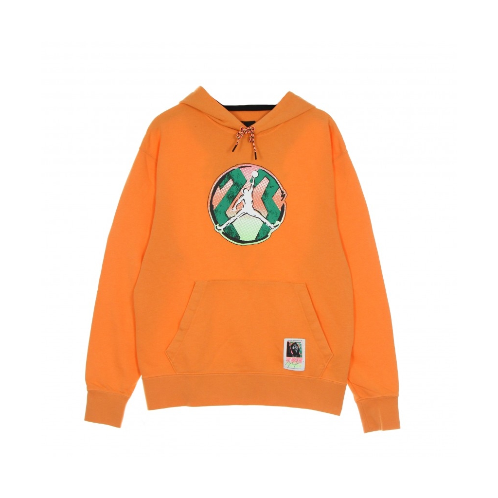felpa cappuccio uomo sport dna washed pullover hoodie ATOMIC ORANGE