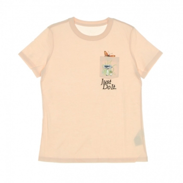 maglietta donna sportswear tee regular short sleeve poly knit nature ORANGE PEARL