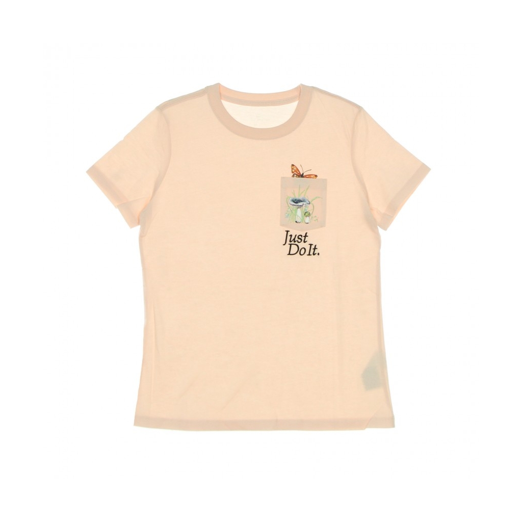 maglietta donna sportswear tee regular short sleeve poly knit nature ORANGE PEARL