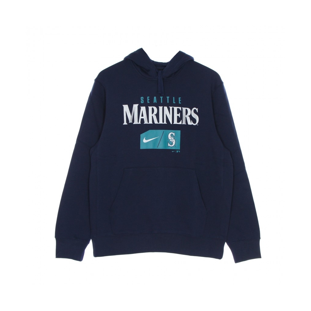 felpa cappuccio uomo mlb team lettering club pullover hoodie seamar MIDNIGHT NAVY