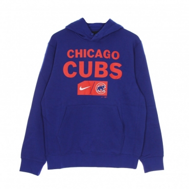 felpa cappuccio uomo mlb team lettering club pullover hoodie chicub RUSH BLUE