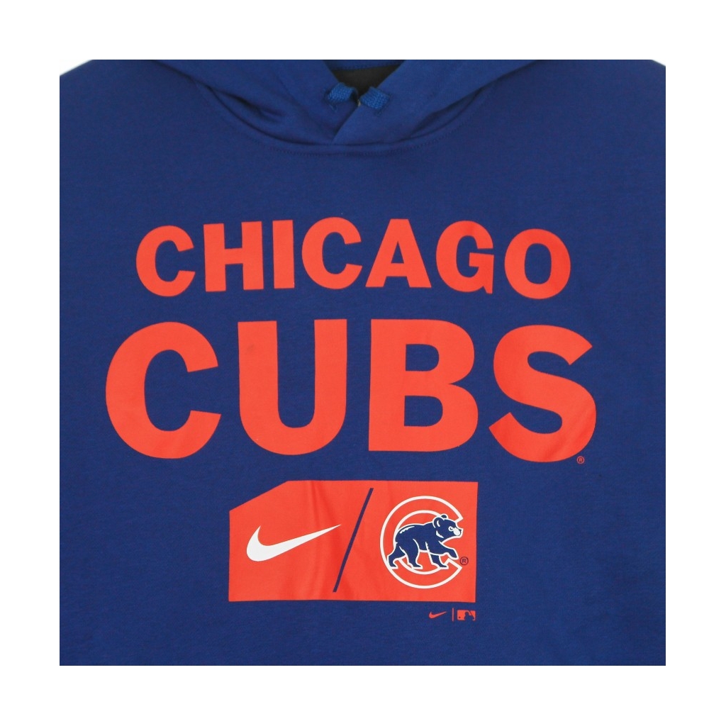 felpa cappuccio uomo mlb team lettering club pullover hoodie chicub RUSH BLUE