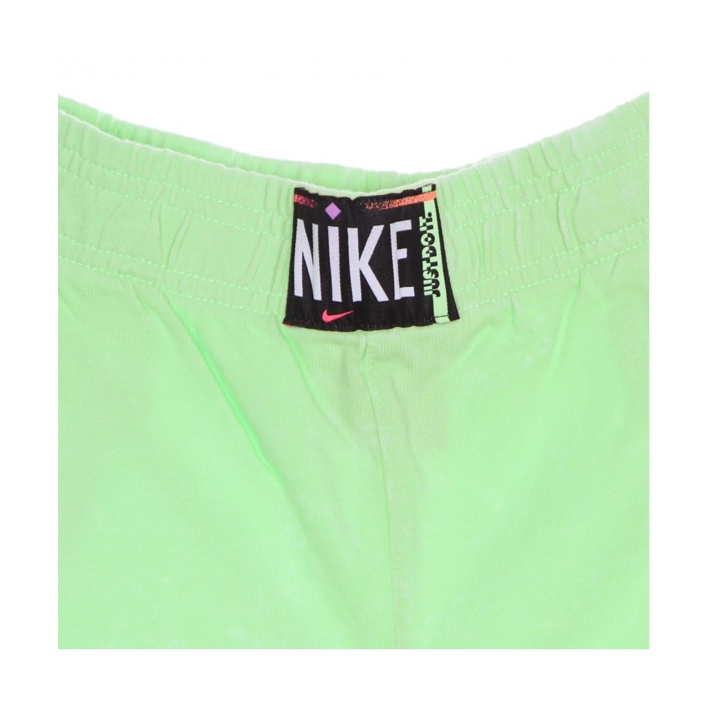 pantaloncino donna sportswear wash short high rise GHOST GREEN/BLACK