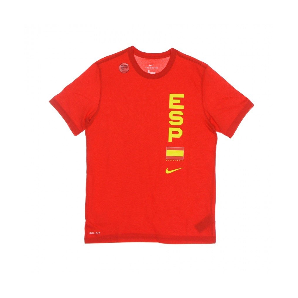 maglietta uomo olympics  nike dri-fit team tee spain CHALLENGE RED