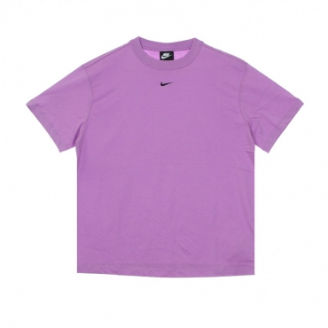 maglietta donna sportswear essential top VIOLET SHOCK/BLACK