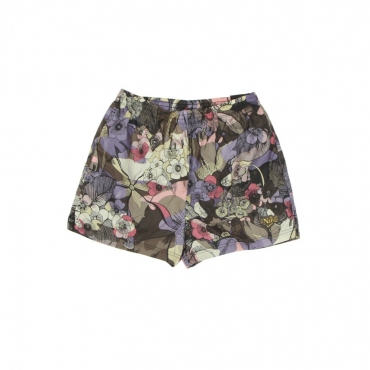 pantaloncino donna sportswear femme short woven all over print high rise IRONSTONE/BLACK/METALLIC GOLD