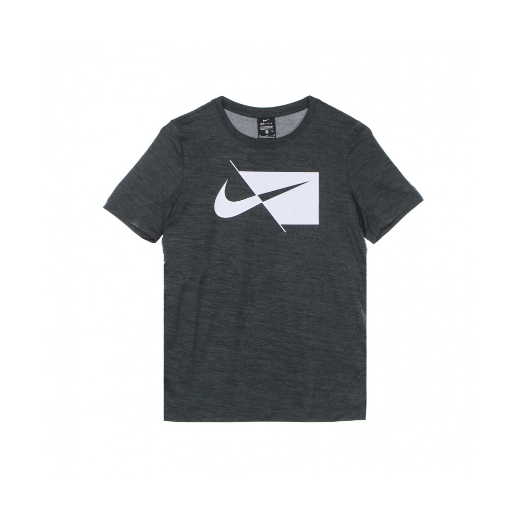 maglietta ragazzo dry-fit hybrid short sleeve top BLACK/WHITE