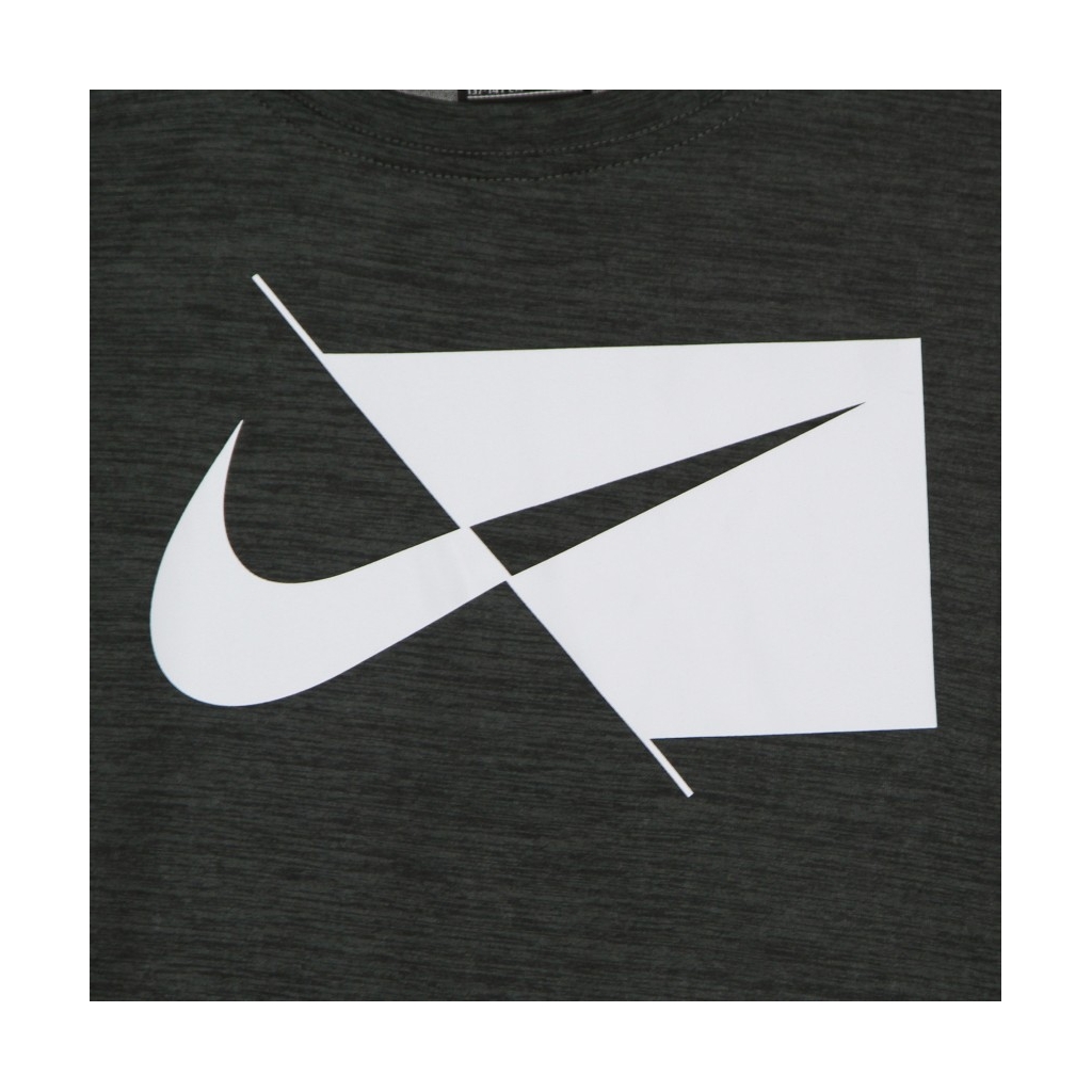 maglietta ragazzo dry-fit hybrid short sleeve top BLACK/WHITE