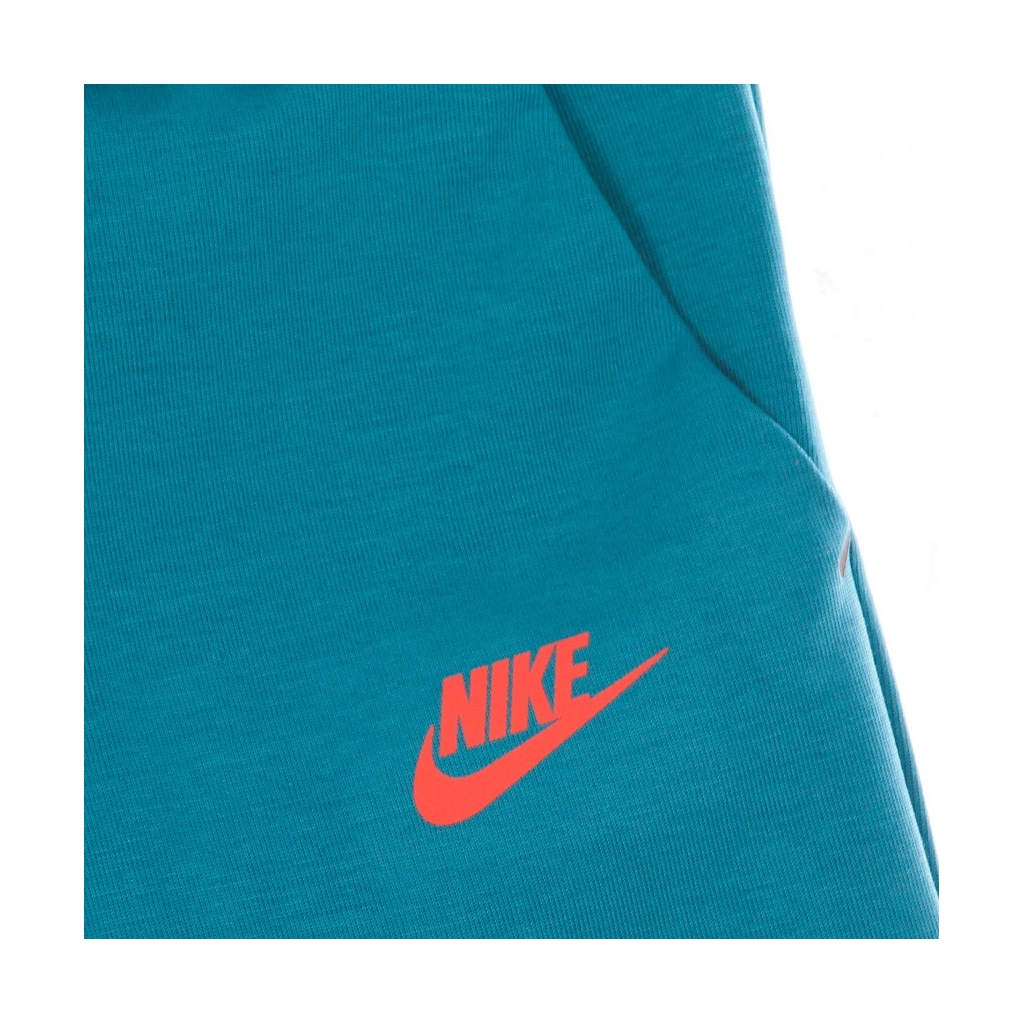 pantalone corto tuta ragazzo sportswear tech fleece short AQUAMARINE/TURF ORANGE