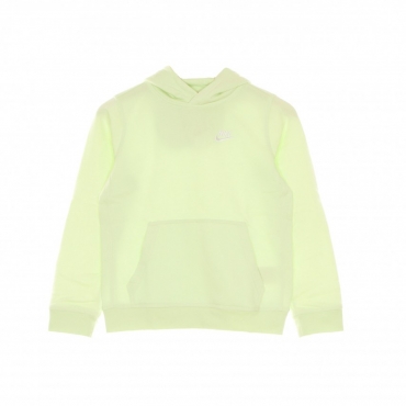 felpa cappuccio bambino b sportswear club pullover hoodie LIME ICE/WHITE