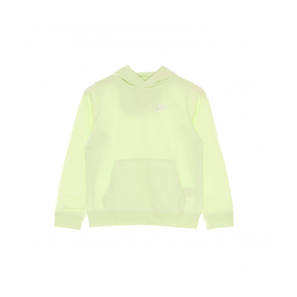 felpa cappuccio bambino b sportswear club pullover hoodie LIME ICE/WHITE