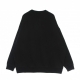 felpa girocollo donna w essentials collection fleece oversized crew BLACK/WHITE