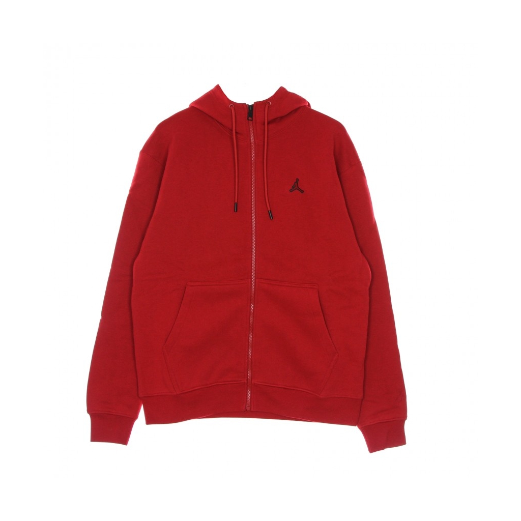 felpa cappuccio zip uomo essentials fleece full-zip hoodie GYM RED