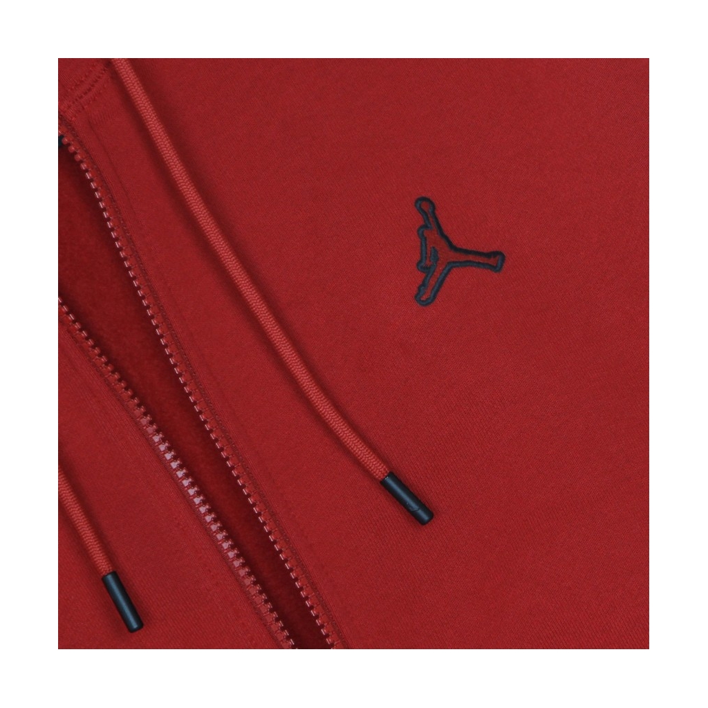 felpa cappuccio zip uomo essentials fleece full-zip hoodie GYM RED