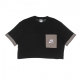 maglietta corta donna w top heritage BLACK/MOON FOSSIL/WHITE