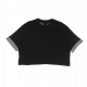 maglietta corta donna w top heritage BLACK/MOON FOSSIL/WHITE